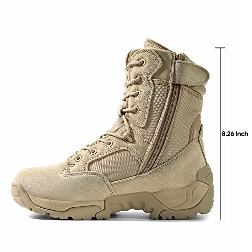 NORTIV 8 Men's Military Tactical Work Boots Hiking Motorcycle Combat Boots