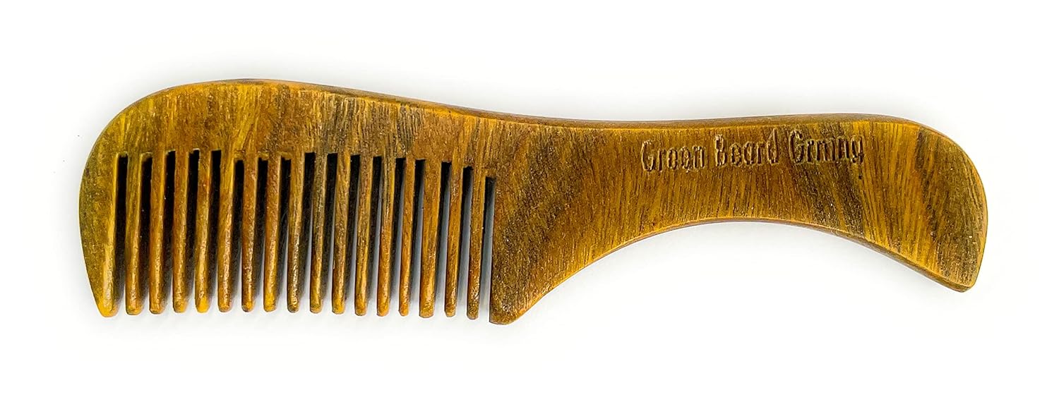 Tree-mendous Sandalwood Mustache Comb 2-Pack - Durable Pocket Combs that Plant Trees by Green Beard Grmng