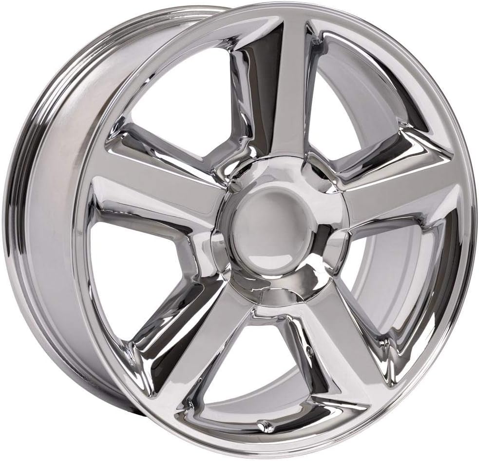 OE Wheels LLC 20 inch Rim Fits 6x139.7 Silverado Suburban Tahoe Sierra Yukon Escalade CV83 20x8.5 Chrome Wheels Hollander: 5308