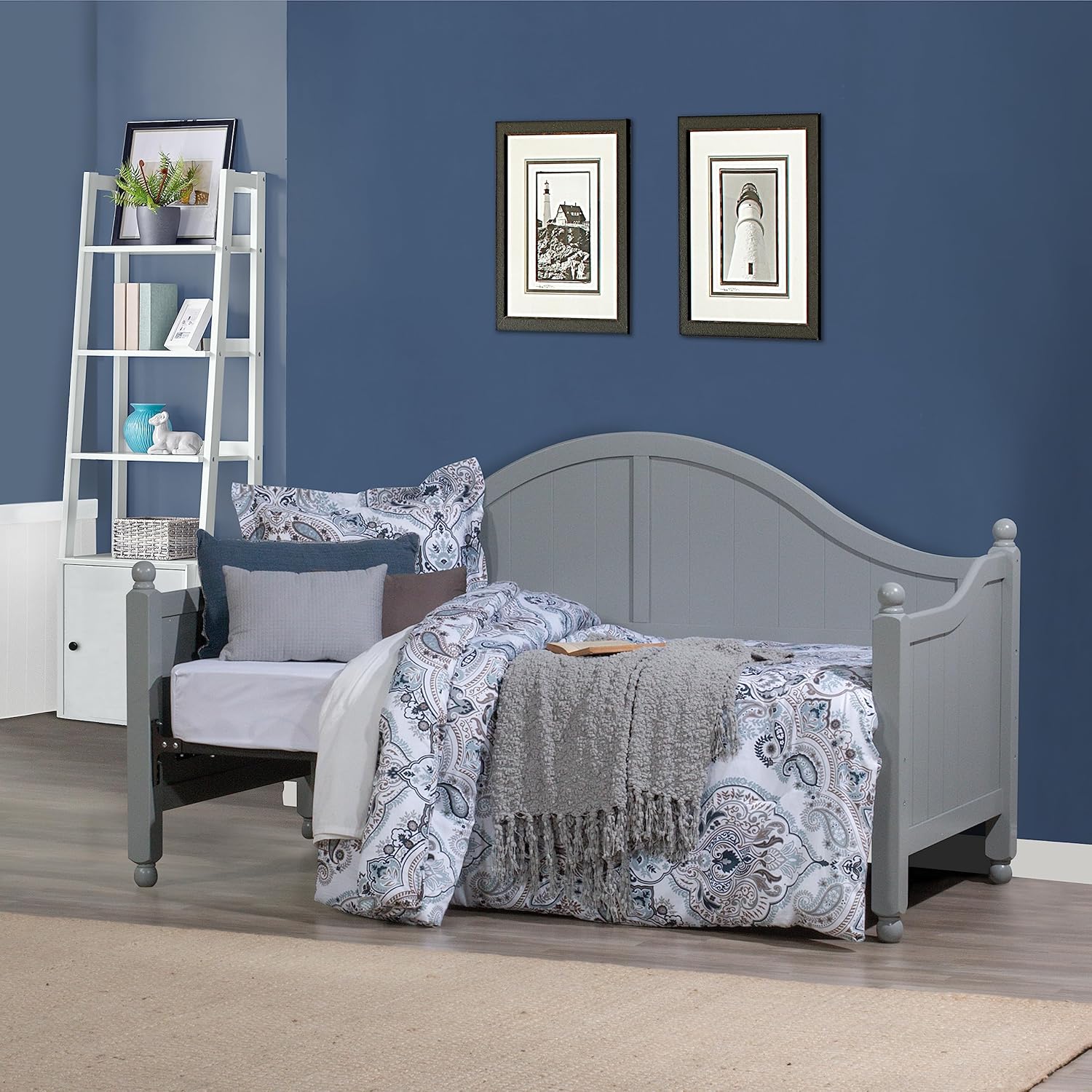 Hillsdale Augusta Solid Wood Daybed with Suspension Deck, Gray