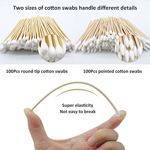 Gun Cleaning Supplies Case, Gun Cleaning Patches and Gun Cleaning Swabs 2 Specifications, 6” Bamboo Cleaning Swabs, 2” Lint Free Gun Cleaning Cloth, Include 3 Double-Ended Cleaning Brush