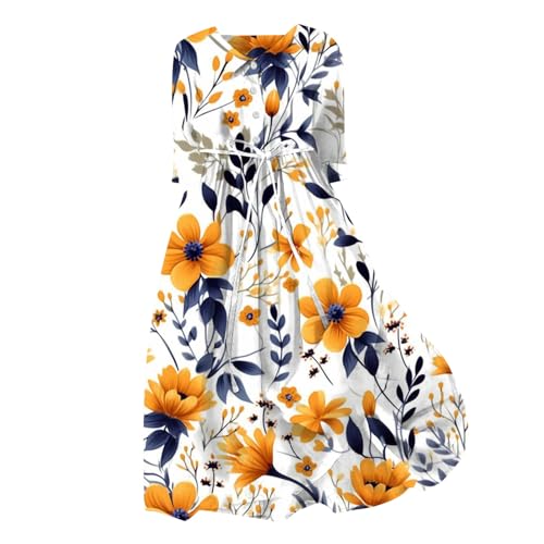 Women's Casual Dress 2024 Fashion Women Korean Style Dresses Lace Up Waist Defined Shirt Midi Dress Summer Half