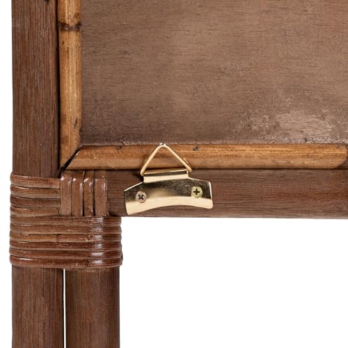 bali & pari Elettra Natural Rattan Standalone Headboard, Queen, Dark Brown