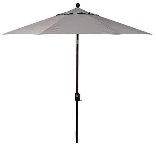 Treasure Garden 11-Foot (Model 812) Deluxe Auto-Tilt Market Umbrella with Bronze Frame and Obravia2 Fabric: Red