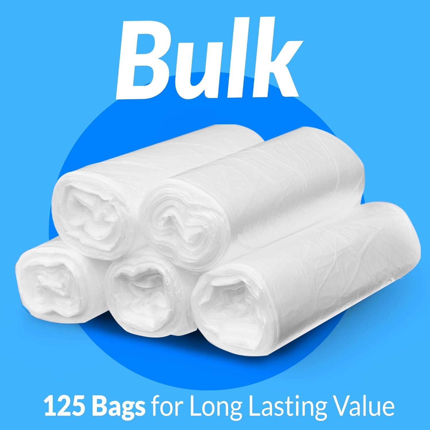 Reli. SuperValue 33 Gallon Trash Bags | 125 Count | Made in USA | Heavy Duty | Clear Multi-Use Garbage Bags