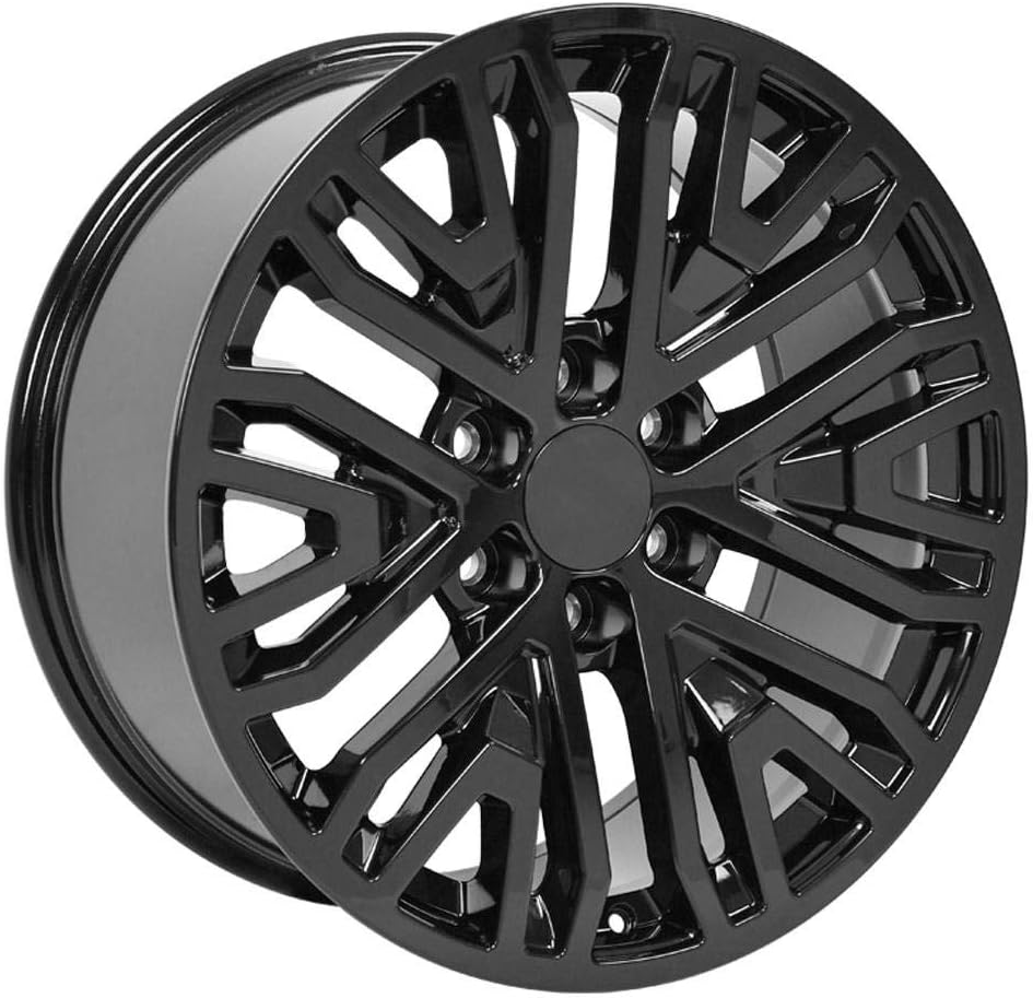 OE Wheels LLC 20 inch Rims Fits Silverado Suburban Tahoe Sierra Yukon Escalade 6x139.7 CV37 20x9 Black SET