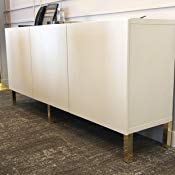 Metal Furniture Legs, Metal Feet, 7 Inch Chrome Square Legs Modern DIY Sofa Couch Cabinet Vanity Night Legs 4pc