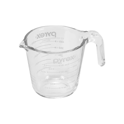 Pyrex CP-8650 Measuring Cup, 8.5 fl oz (250 ml), Heat Resistant Glass, Oven Safe, Microwave Safe, Dishwasher Safe, Freezer Safe, White