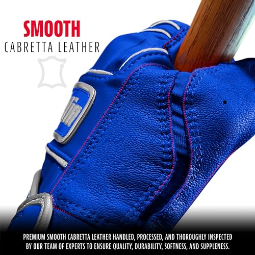 Franklin Sports MLB Baseball Batting Gloves - Powerstrap Adult + Youth Batting Gloves - Men's + Women's Baseball + Softball Batting Gloves - Boys + Girls Batting Gloves