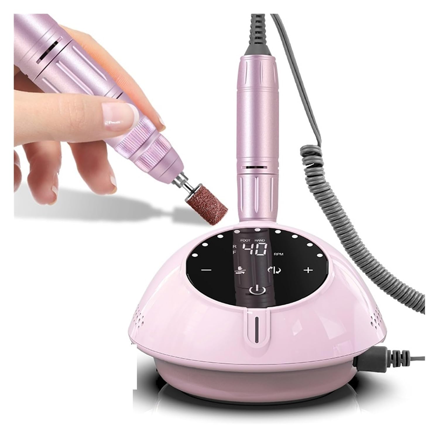 Nail Drill, 40000RPM Nail Drill Machine with HD Display Manicure Machine New Upgrade Electric Nail File with Cutter Nail Art Salon Tools Professional Nail Tools
