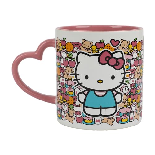 Bioworld Hello Kitty & Friends 20 Oz Ceramic Soup Mug with Vented Lid