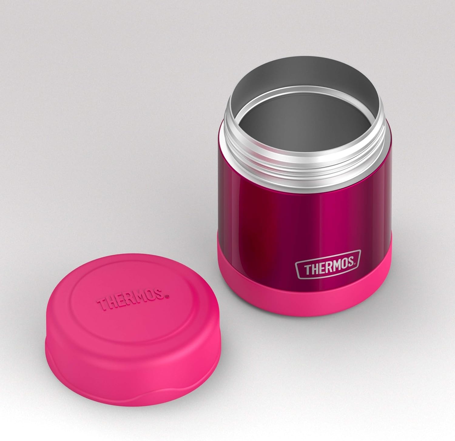 THERMOS FUNTAINER 10 Ounce Stainless Steel Vacuum Insulated Kids Food Jar, Pink