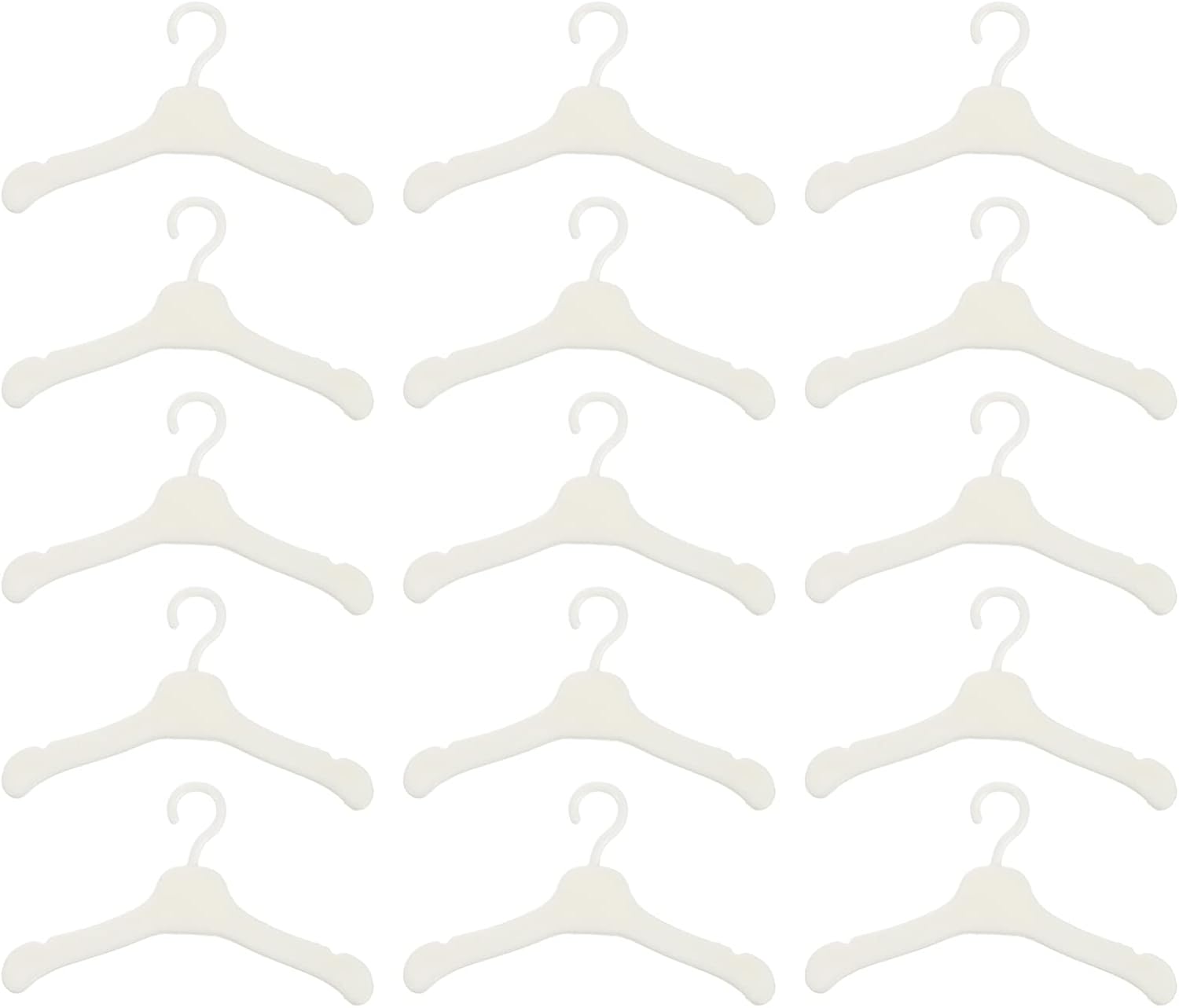 50pcs Doll Hanger Mini Hanger Toys Doll Gown Hangers Holder Miniature Dress Hanger Miniature Coat Hanger Girl Outfit Doll Clothes Hanger Rack Wardrobe Plastic Key Hook White Baby