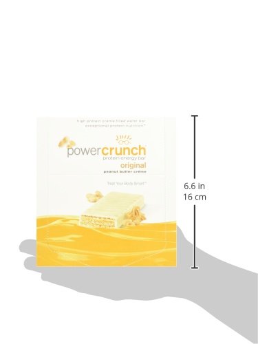 Power Crunch Protein Wafer Bars, High Protein Snacks with Delicious Taste, Peanut Butter Crème, 1.4 Ounce (12 Count)