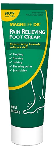 MagniLife DB Foot Cream, Calming Relief for Burning, Tingling, Shooting & Stabbing Foot Sensations - Soothes Dry, Cracked, Itchy, Sensitive Skin (4 oz Tube)