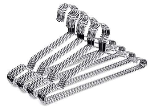 Fayleeko Wire Hangers Coat Hangers Strong Heavy Duty Stainless Steel Metal Hangers Ultra Thin Space Saving Clothes Hangers (30 Pack 16.5 Inch)