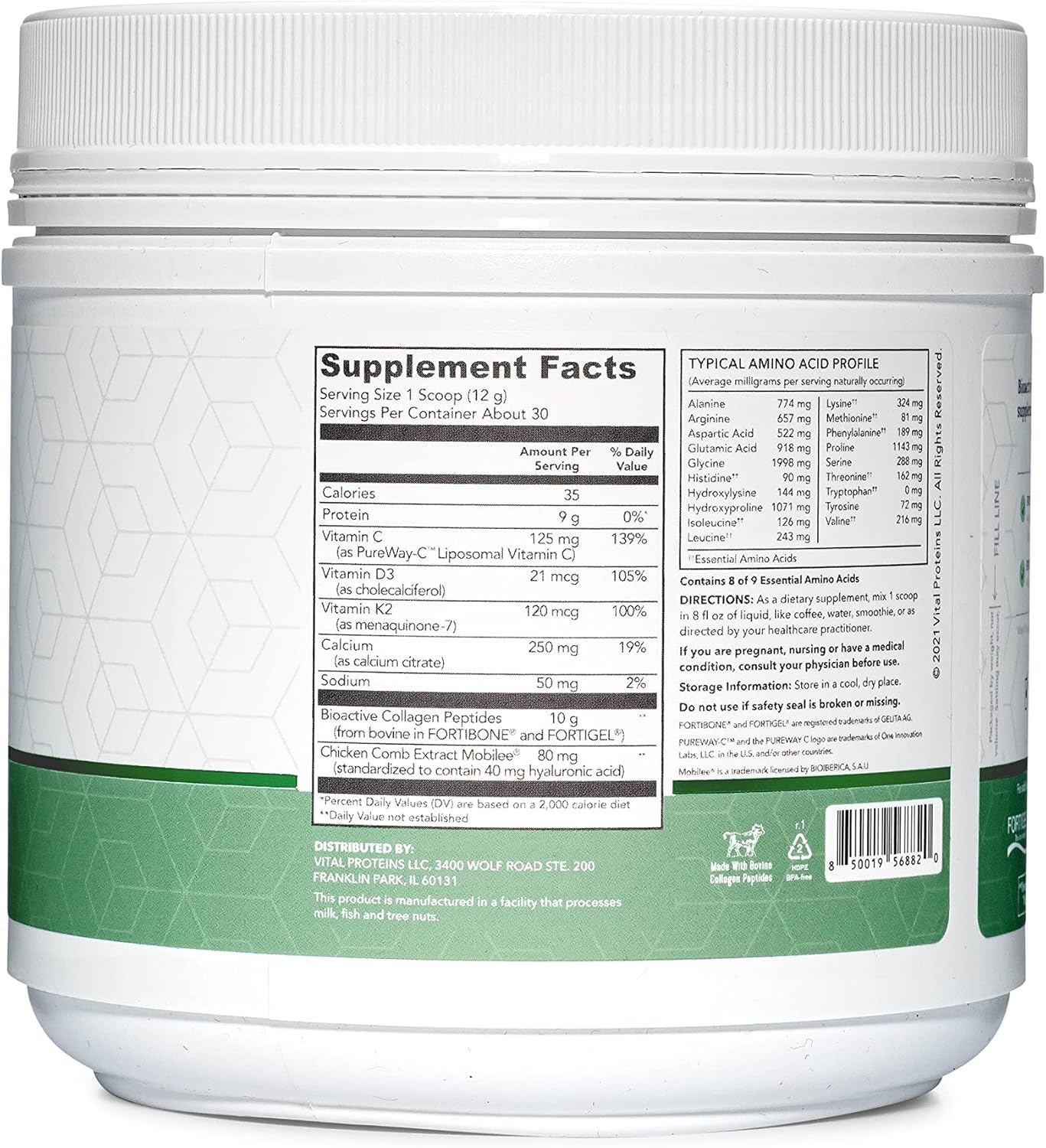 Vital Proteins Professional Bioactive Collagen Complex Bone & Joint Support, 12.9oz