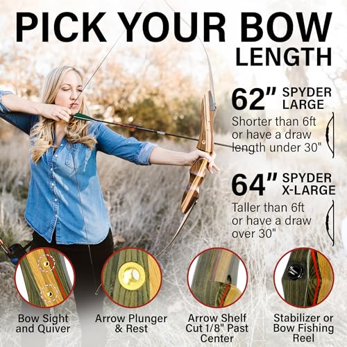 Spyder XL Takedown Recurve Bow - 62