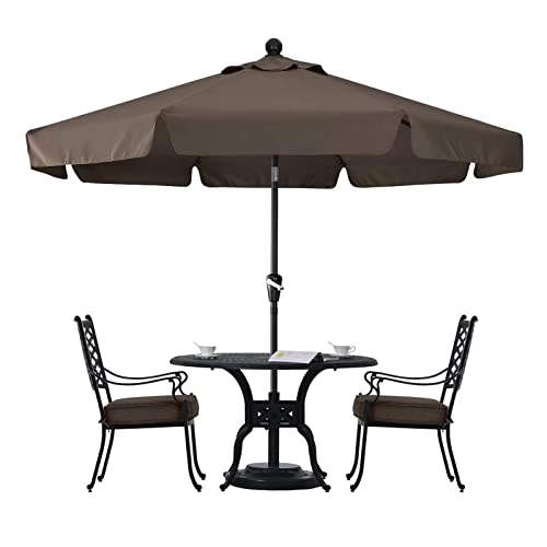 ABCCANOPY Patio Umbrella 7.5ft - Outdoor Table Umbrella with Push Button Tilt and Crank, 8 Ribs Umbrella for Patio Pool Garden Deck (Light Beige)