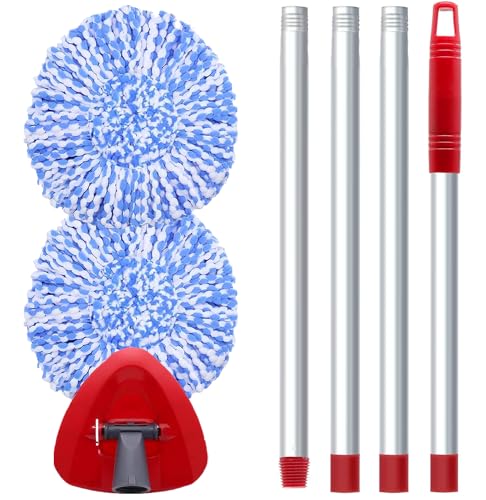 Spin Mop Replacement Head Compatible with O-Cedar EasyWring 1 Tank, 2 Microfiber Mop Refills, 30-58