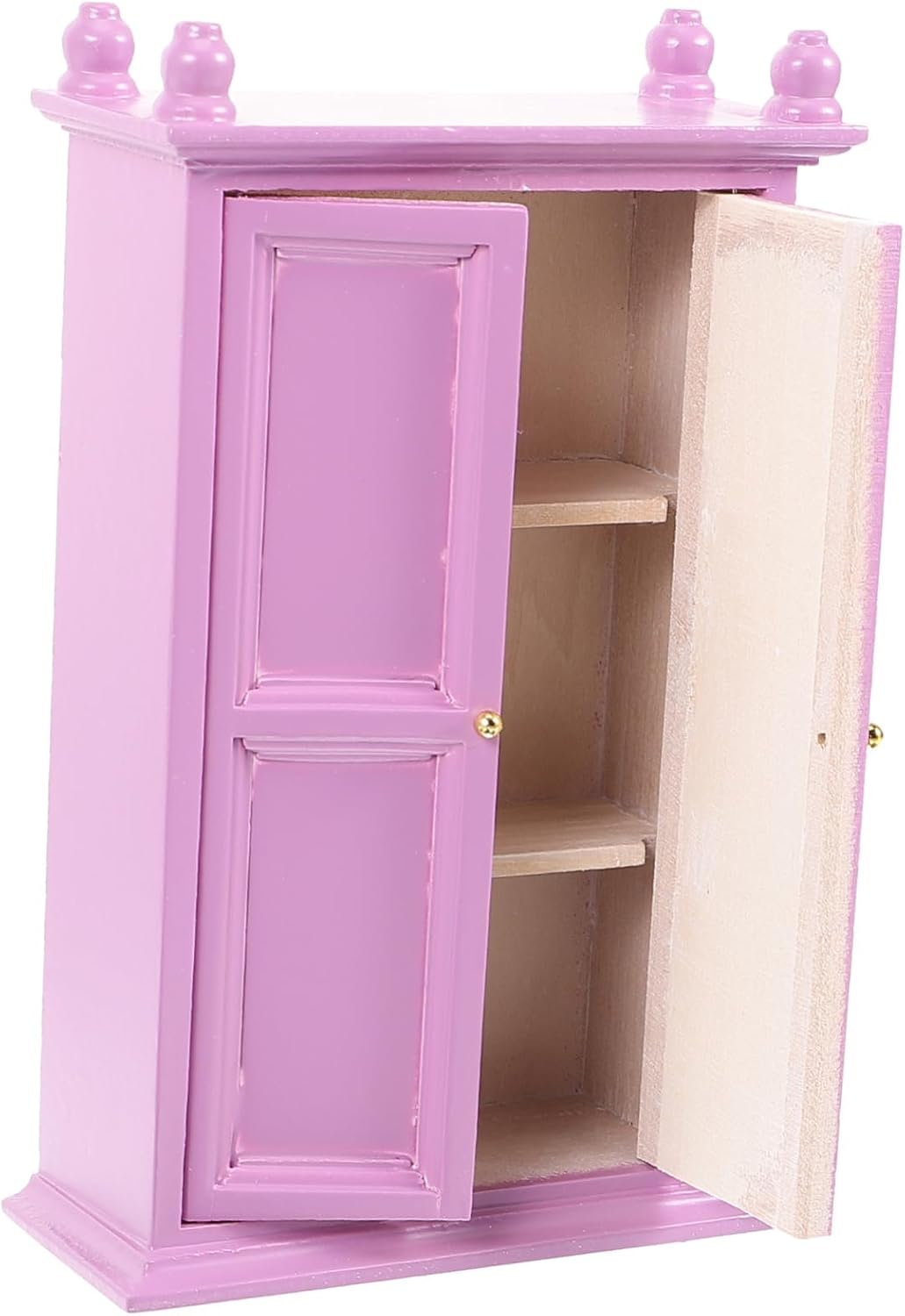 Totority 2pcs DIY Wooden Ornaments Small House Decor Miniature Furniture Small House Wooden Wardrobe Dollhouse Wooden Wardrobe Mini Wooden Wardrobe Decor Dollhouse Furniture Mini Decoration