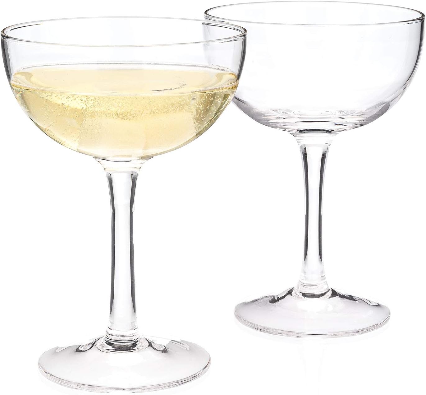 HISTORY COMPANY Nick & Nora Classic Champagne Cocktail Coupe Glass 2-Piece Set (Gift Box Collection)