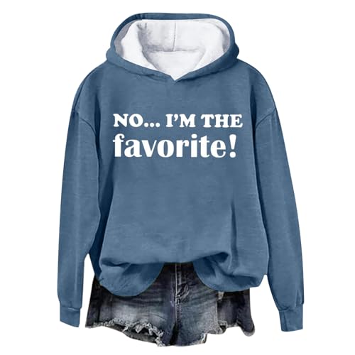 Women's Fashion Hoodies 2024 Fall Winter Casual Slogan Print Long Sleeve Pullover Hooded Tops with Pocket