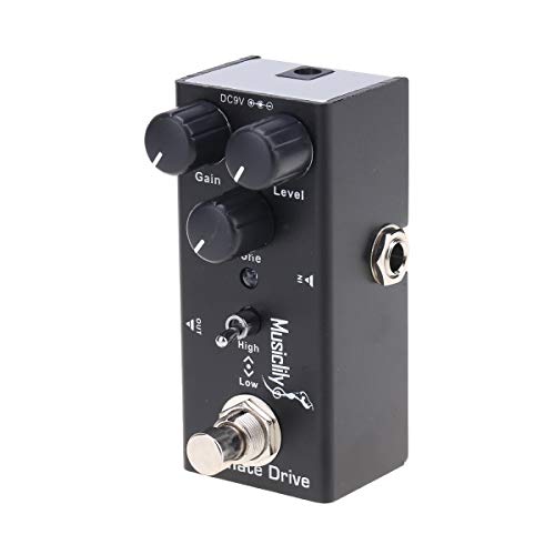 Musiclily Basic Mini Electric Guitar Effect Pedal DC 9V Adapter Powered True Bypass, Ultimate Drive