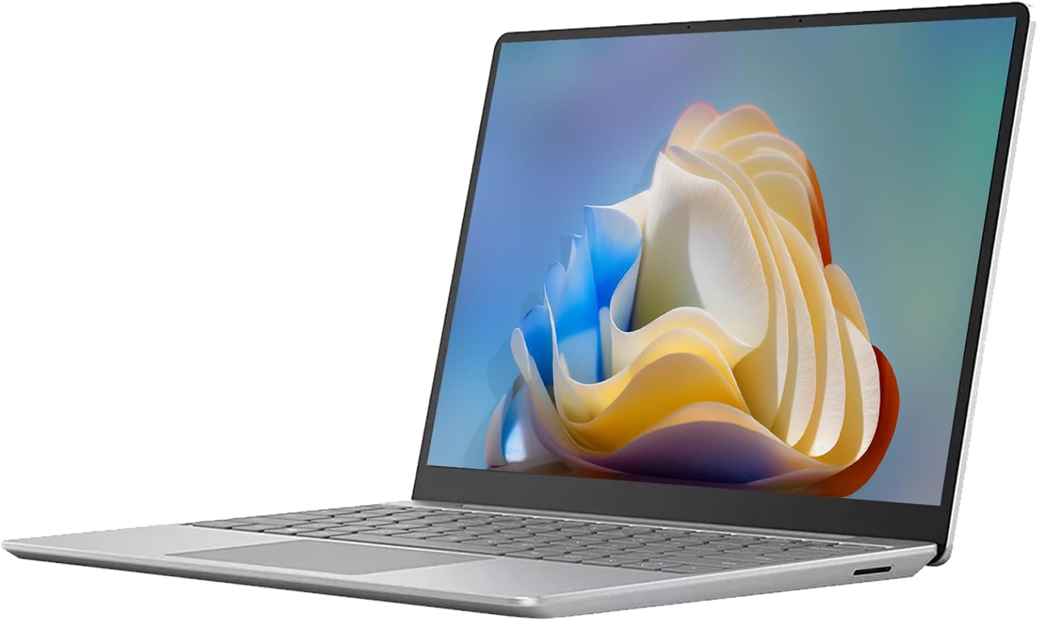 Microsoft Surface Laptop Go Touchscreen, 12.4in(1536x1024) Surface Laptop Go Touchscreen with Fingerprint, Core 10th Gen Processor 3.6GHz, 8GB RAM, 256GB SSD, Silver, Win10pro(Renewed)