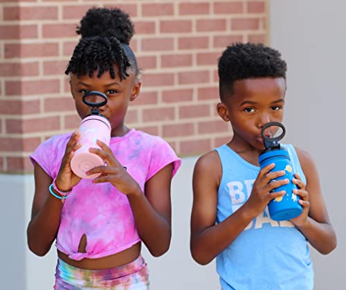 MIRA 12 oz Kids Water Bottle with Straw Lid - Vacuum Insulated Stainless Steel Thermos | Reusable, Leak-Proof, BPA-Free Flask, Teal