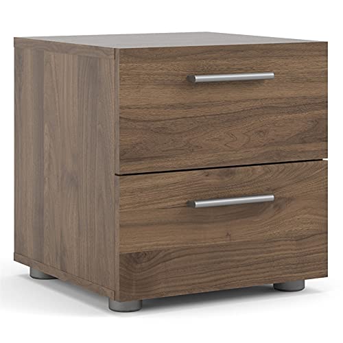 Home Square 2 Piece Bedroom Set with Dresser and Nightstand in Walnut
