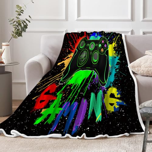 Red Blue Stars Throw Blanket, 4th of July Independence Day Fleece Throw Blanket Patriotic Blanket for Bed American Flag Soft Plush Warm Lightweight for Couch Sofa Bed 50