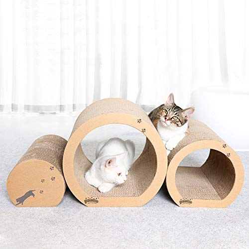 PAWISE Cat Scratcher Cardboard Reversible Kitty Scratching Pad Lounge Relaxing Bowl Pad