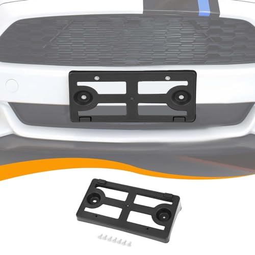 Hoolcar Front License Plate Frame Car License Plate Mounting Bracket Holder Fit for Ford Mustang 2018-2020, Black