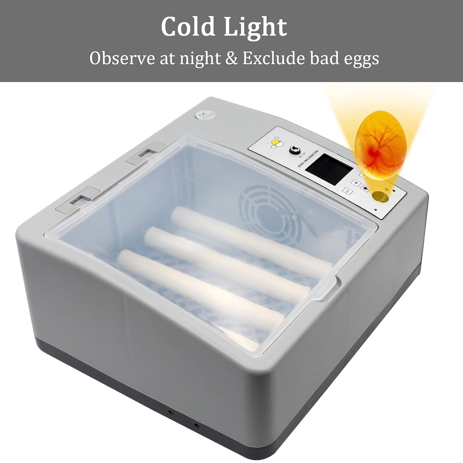 Egg Incubator, 16-24 Eggs Fully Automatic Poultry Hatcher Machine with Temperature Control and Egg Candler, Dual Electric, Automatic Egg Turner, for Hatching Chickens Quail Duck Goose Turkey