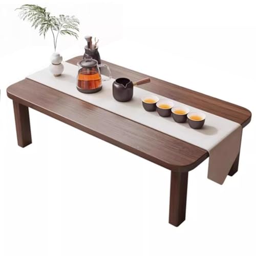 Household Practical Multi-Functional Multi-Size Small Table Bay Window Rest Small Coffee Table Bedroom Living Room Sitting Low Table (Color : Brown, Size : 80 * 45 * 37cm)