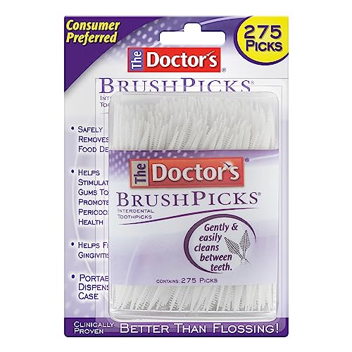 The Doctor's BrushPicks Interdental Toothpicks, 275 Picks (Pack of 2)