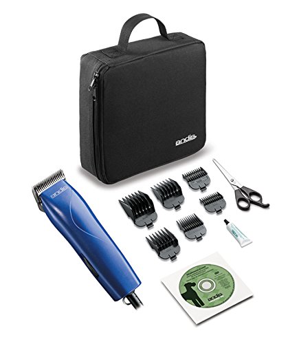 Andis 21420 EasyClip Pro-Animal 7-Piece Detachable Blade Clipper Kit, Animal/Dog Grooming, Purple MBG-2