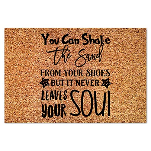 You Will Forever Be My Always Coir Door Mat Natural Fibers Non Slip Family Quote Door Mats Funny Doormat Decorative for Inside Outside Home High Traffic Area 16x24in