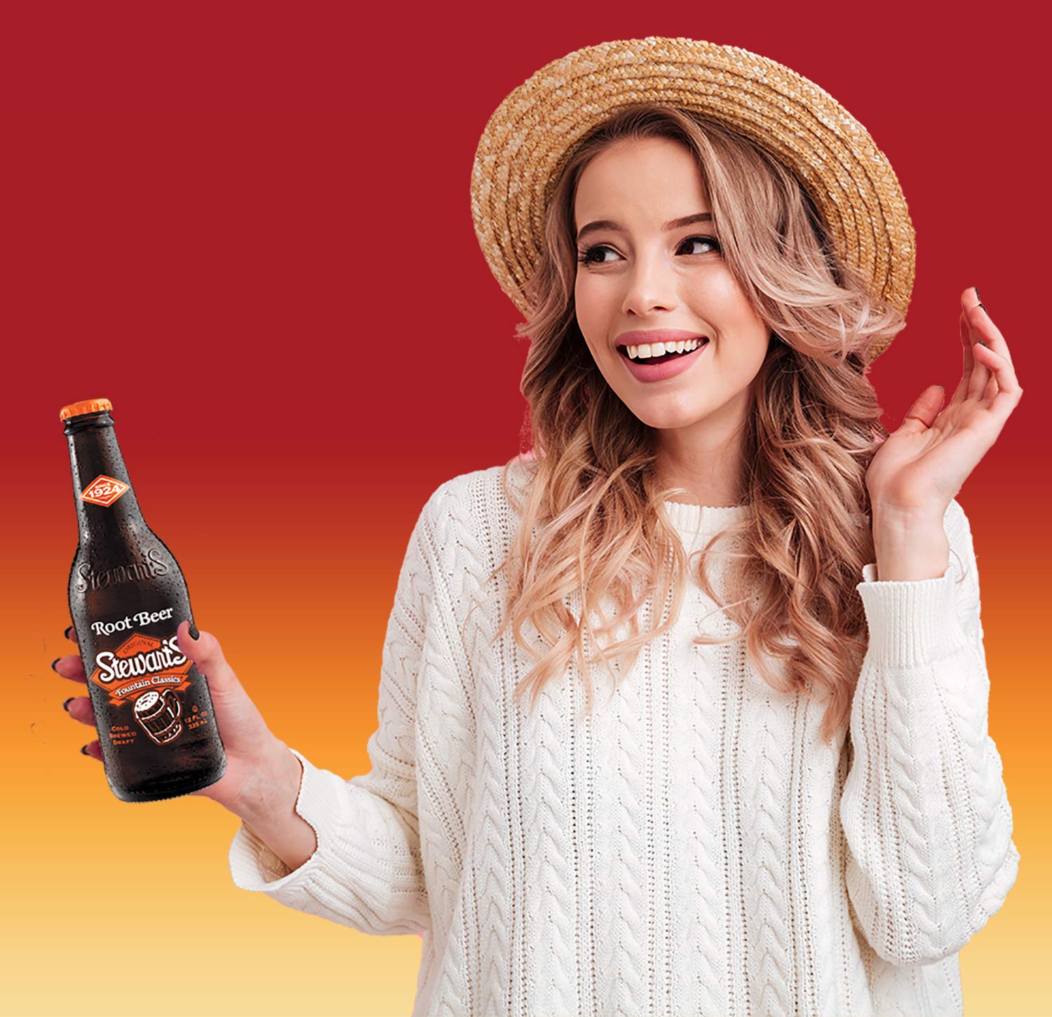 Stewart's Root Beer, 12 fl oz (24 Glass Bottles)