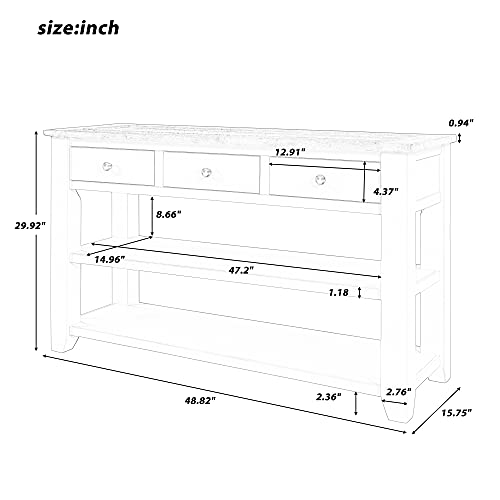 XD Designs Wooden Console Table Kitchen Buffet Cabinet with Magnetic Suction Doors, Modern Accent Sideboard Storage Cabinet with Gold Metal Legs and Handles, Ample Storage Space (Espresso-L)