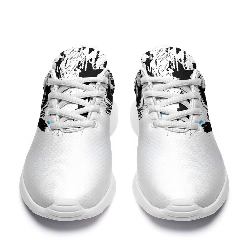 Custom Skull Running Shoes for Women Men Mesh Breathable Comfort Walking Sneaker Sports Athletic Halloween Shoes