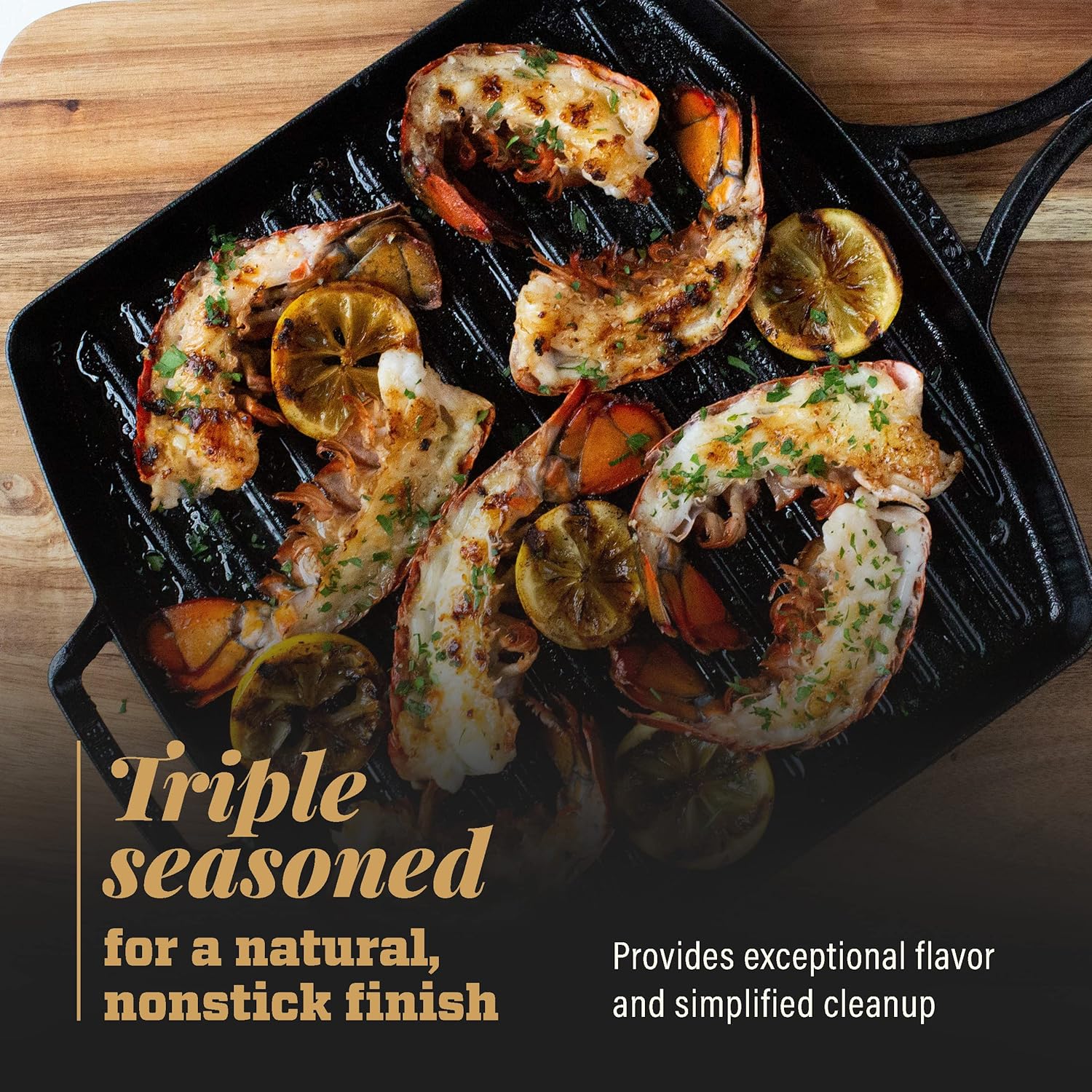 Lodge Cast Iron Blacklock Square Grill Pan - Pre-seasoned - 12 in