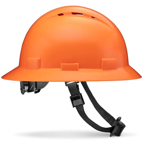 Acerpal Full Brim Vented Solid Color OSHA Hard Hat with 6-Point Suspension