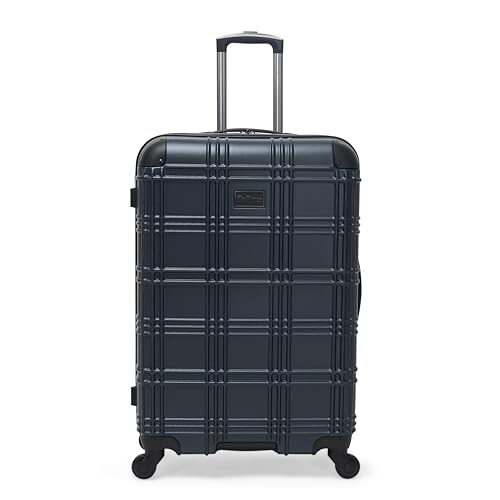 Ben Sherman Nottingham Lightweight Hardside 4-Wheel Spinner Travel Luggage, Charcoal, 28-Inch Checked