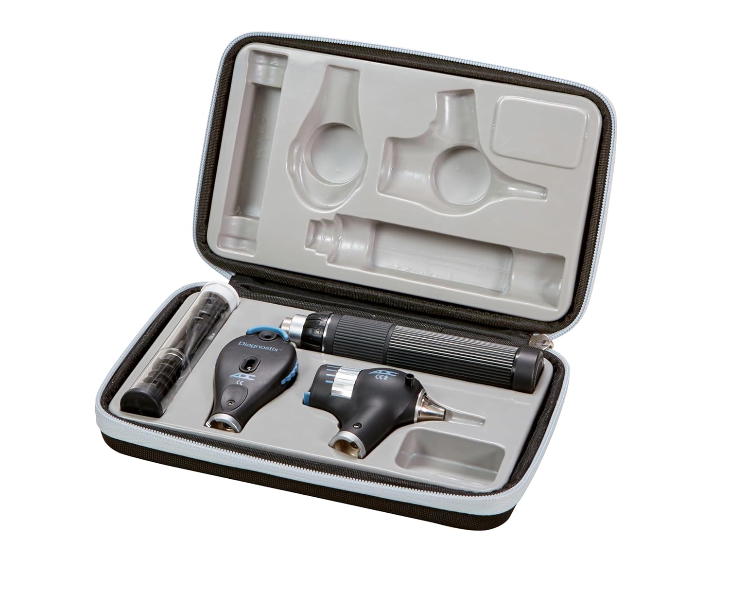ADC 5480L Diagnostix Portable Diagnostic Set with PMV Otoscope and Coax Ophthalmoscope, LED Lamps, Hard Case, 3.5V