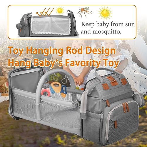 Baby Diaper Bags with Changing Station, Waterproof Diaper Bag Backpack for Moms Dads with USB Charging Port, Baby Shower Gifts, Large Capacity diaper backpack, Black