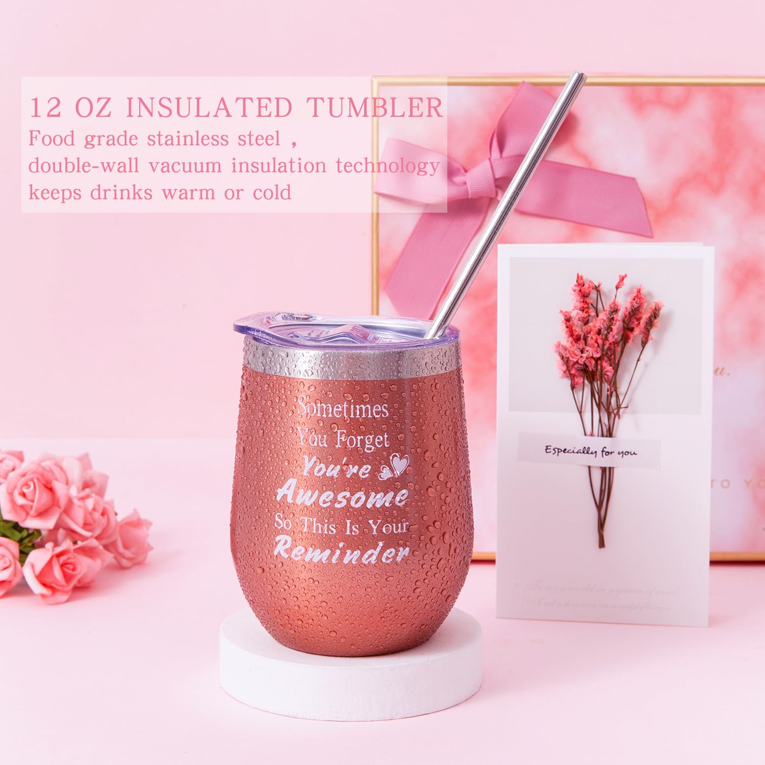 Birthday Gifts for Women,Pink Gifts Box for Women Gifts Basket Care Package Get Well Soon Gifts Relaxing Set Self Care Gifts Unique Gifts Box Birthday Presents Female Friendship Gifts for Mom Sister