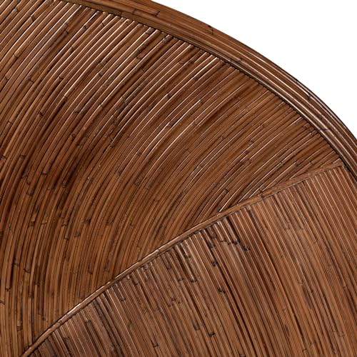 bali & pari Seana Natural Rattan Standalone Headboard, Queen, Dark Brown