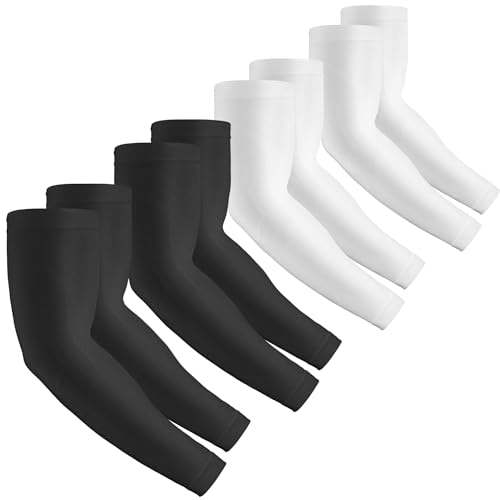 2 Pairs UV Protection Cooling Arm Sleeves Compression Sun Sleeves for Men Women Youth, Tattoo Cover Up, UPF 50